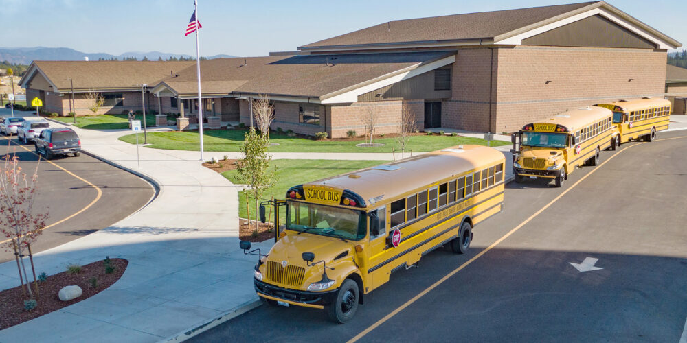 Treaty Rock Elementary Bus Loop and Entry